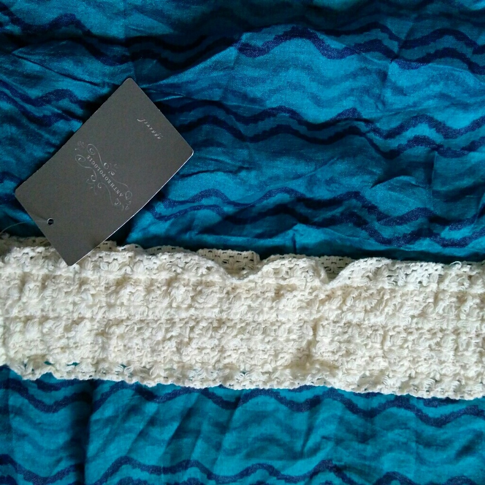 Anthropologie white lace belt